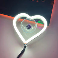 LED window lights, car interior decoration, heart-shaped neon lights