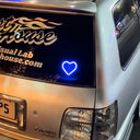 LED window lights, car interior decoration, heart-shaped neon lights