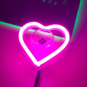 LED window lights, car interior decoration, heart-shaped neon lights