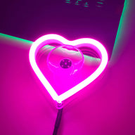 LED window lights, car interior decoration, heart-shaped neon lights