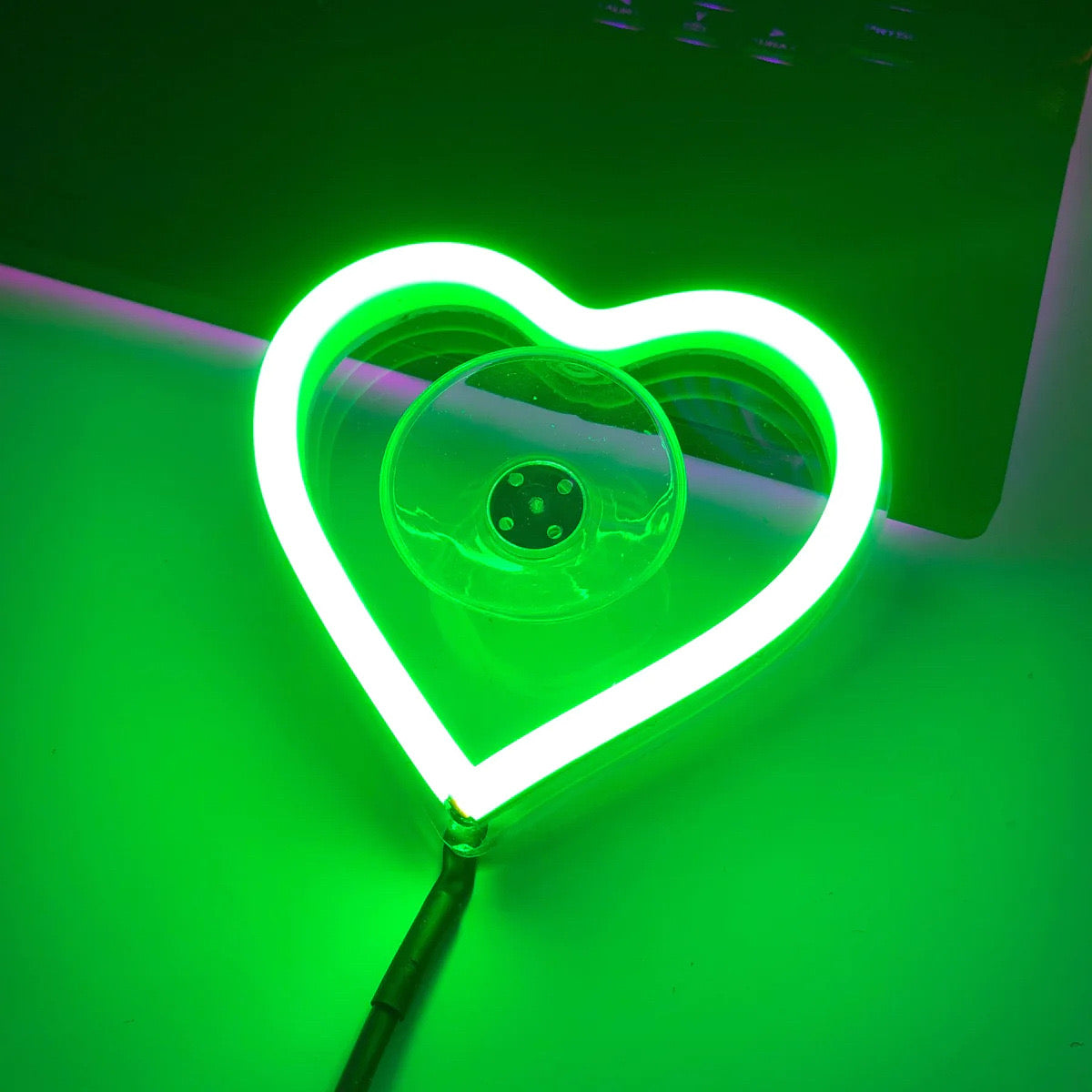 LED window lights, car interior decoration, heart-shaped neon lights