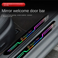 4pcs Car mirror laser door sill protection sticker