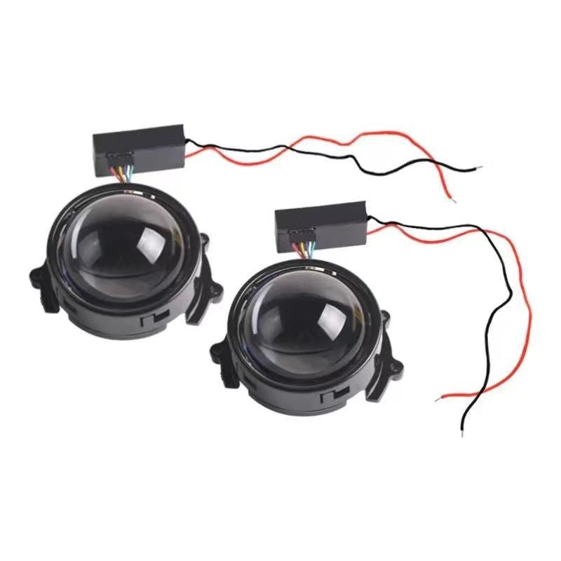 8 modes dynamic demon eye car lights, LED decorative lens headlights