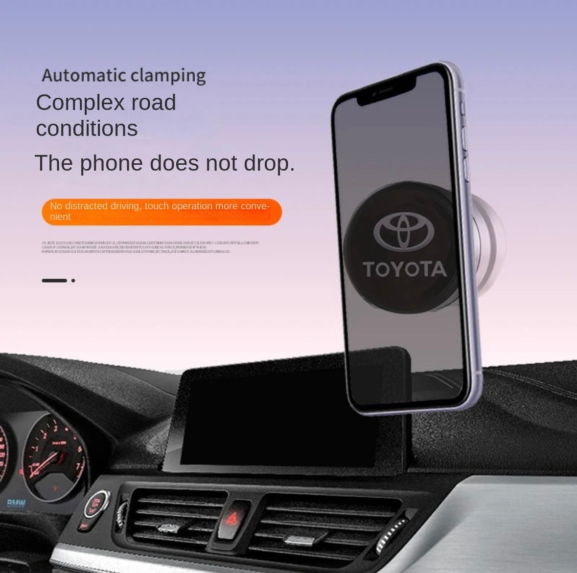 Vacuum adsorption car magnetic mobile phone holder