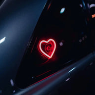 LED window lights, car interior decoration, heart-shaped neon lights