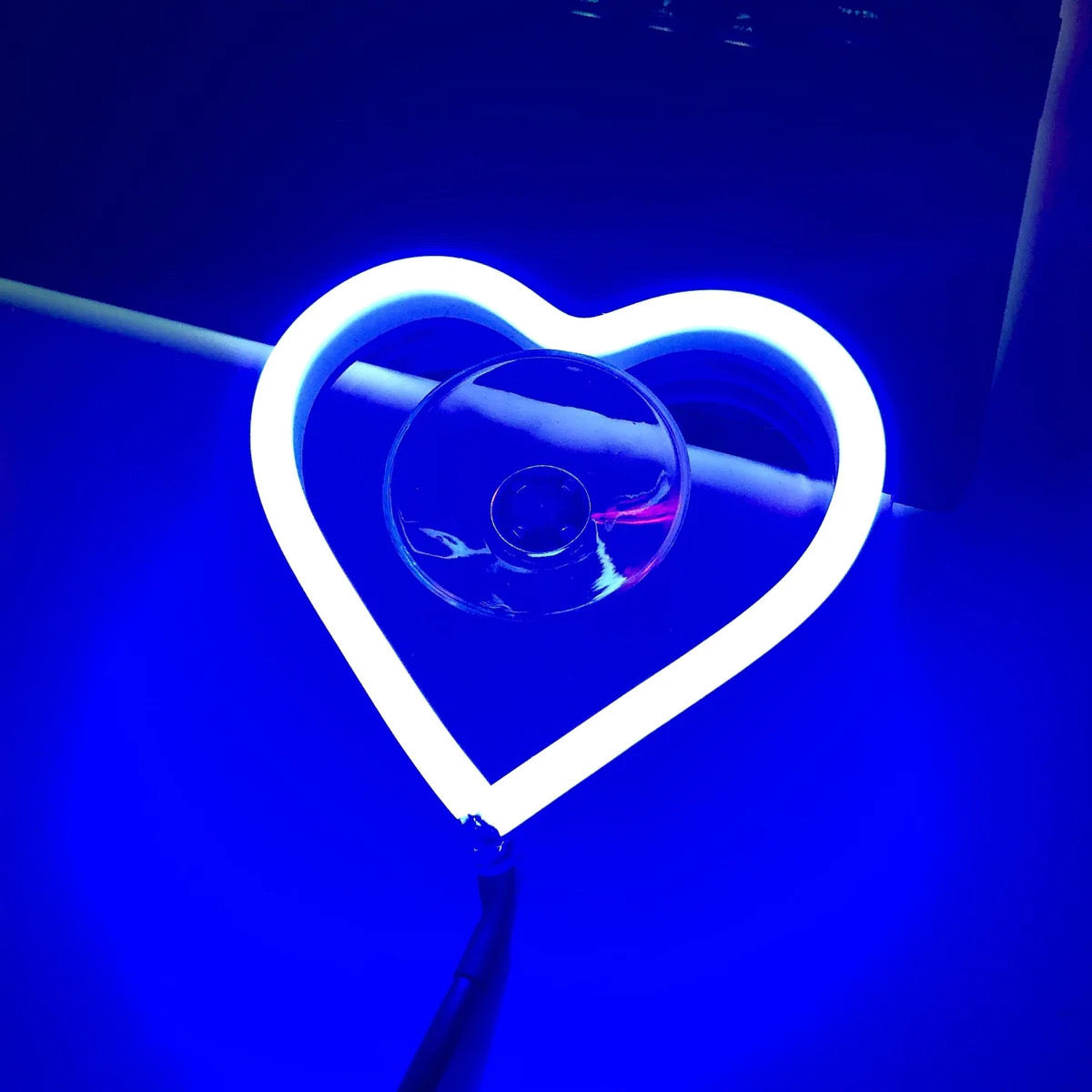 LED window lights, car interior decoration, heart-shaped neon lights