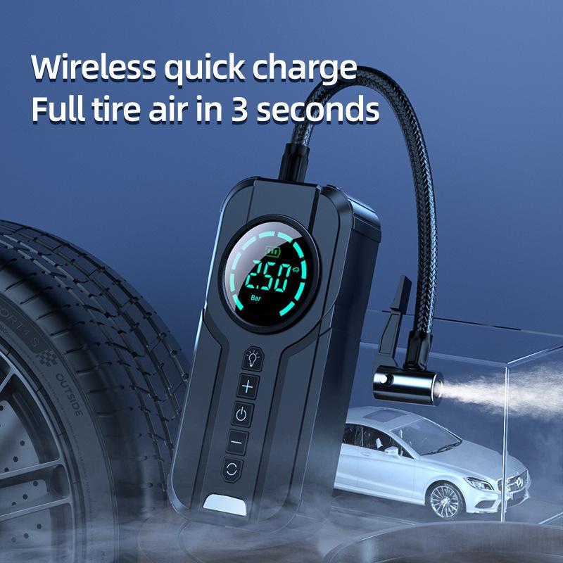 Car starting power supply with wireless air pump and intelligent digital display3