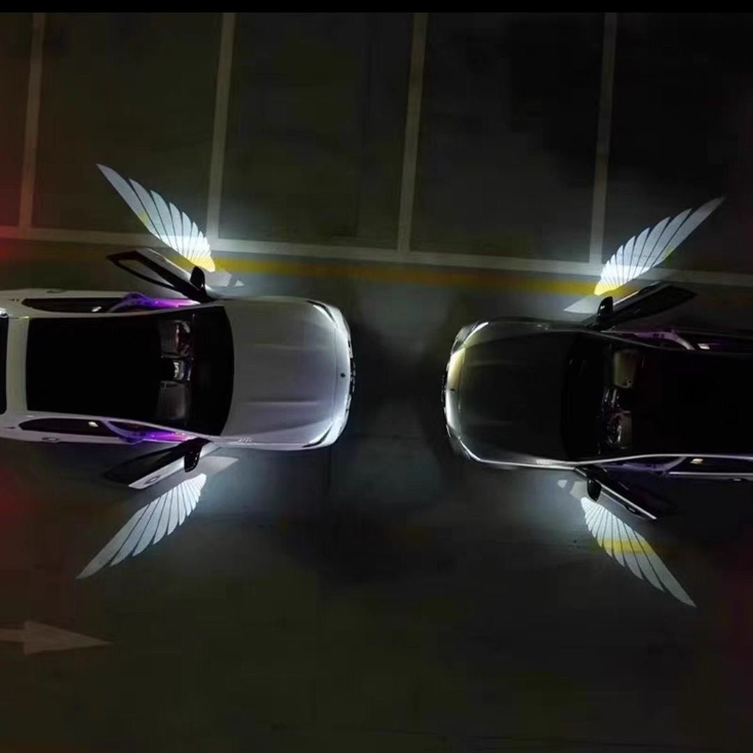 Lumière de bienvenue ailes d'ange, lumière de bienvenue pour rétroviseur de voiture, lot de 2 pièces