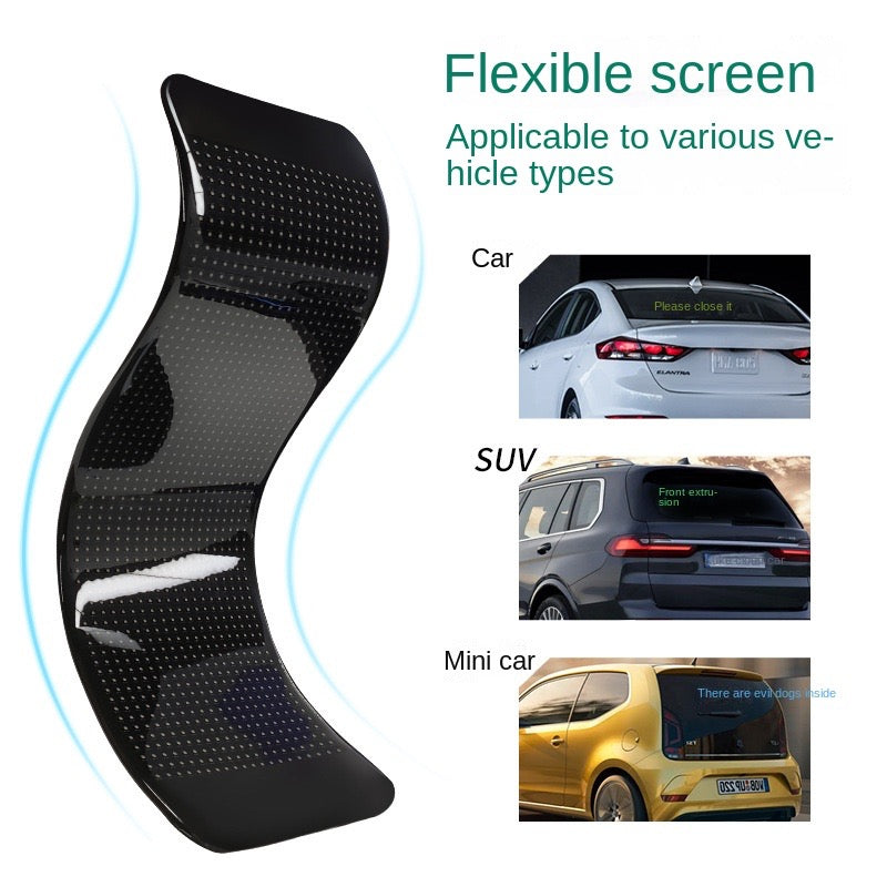 Display flessibile a LED per auto, display del lunotto posteriore dell'auto