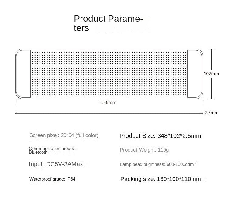 Pantalla LED flexible para coche, pantalla para ventana trasera de coche