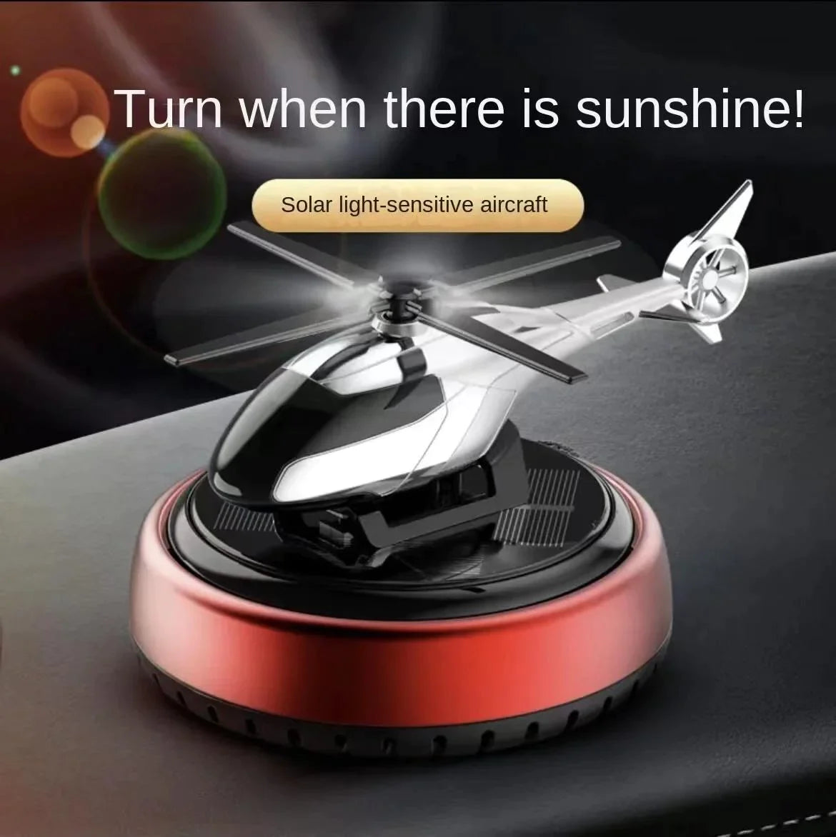 Solar car logo helicopter aromatherapy diffuser3