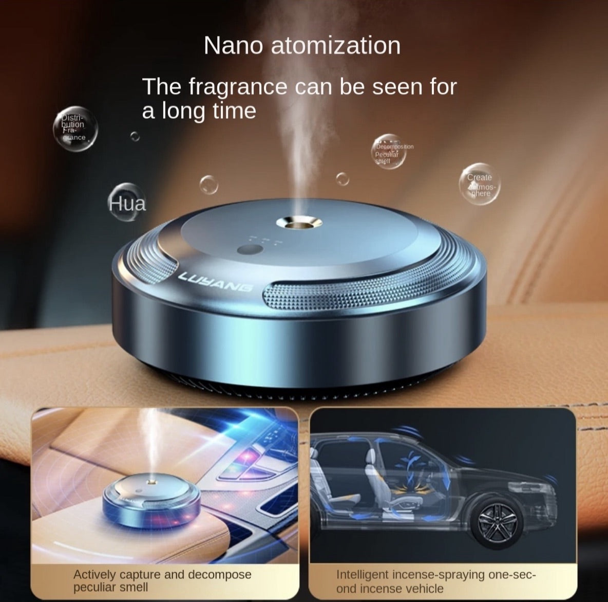 Smart Car Air Diffuser Aroma Car Air Vent Humidifier Oil Aromatherapy –  Zhongshan Anjielo Smart Technology Co., Ltd
