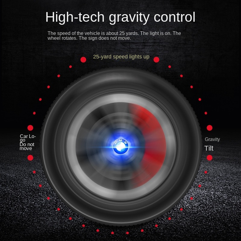 Ensemble de 4 pièces de lumières de moyeu de roue à lévitation magnétique de voiture