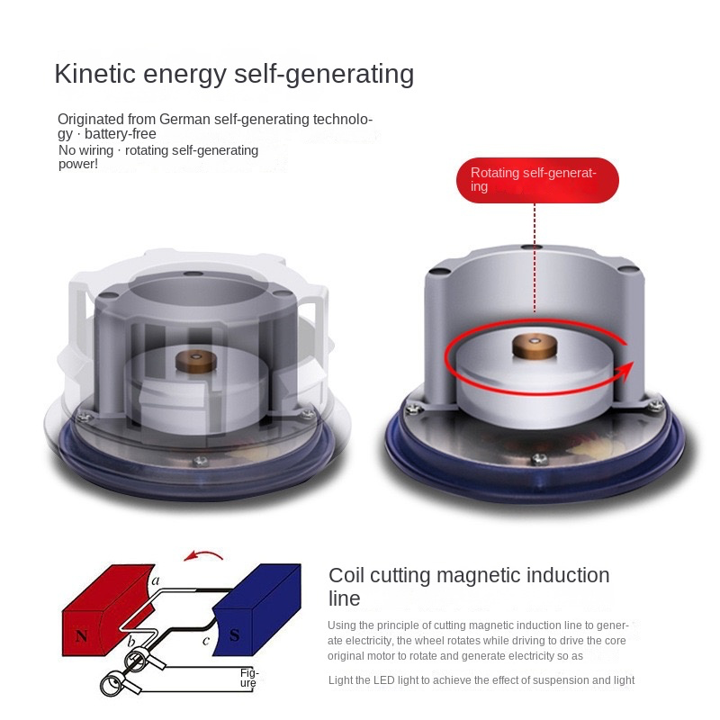 4-teiliges Set Auto-Magnetschwebe-Radnabenbeleuchtung