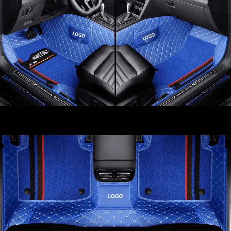 Custom-fit all-weather car floor mat fully surrounded by double-layer wear-resistant material for various car models3