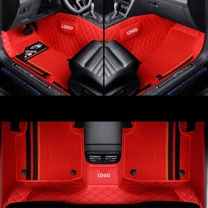 Custom-fit all-weather car floor mat fully surrounded by double-layer wear-resistant material for various car models6